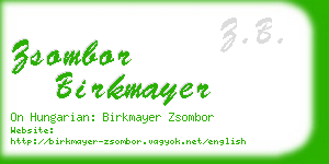 zsombor birkmayer business card